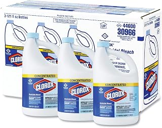 Clorox 30966 Concentrated Regular Bleach, 3 Count 121 Oz. (Renewed)