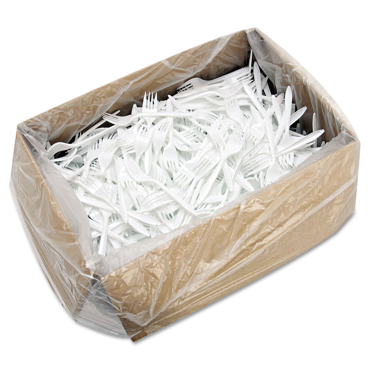 F6BW Style Setter Mediumweight Plastic Forks by DART – 6.1", Polypropylene, White, Model DCCF6BW