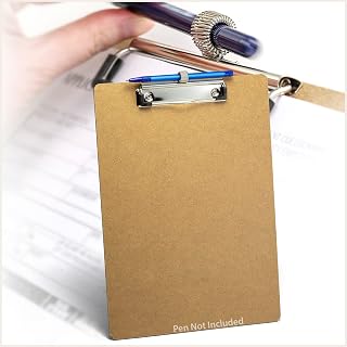 Officemate Wood Clipboard, Letter Size, Low Profile Clip with Pen Holder (83249)