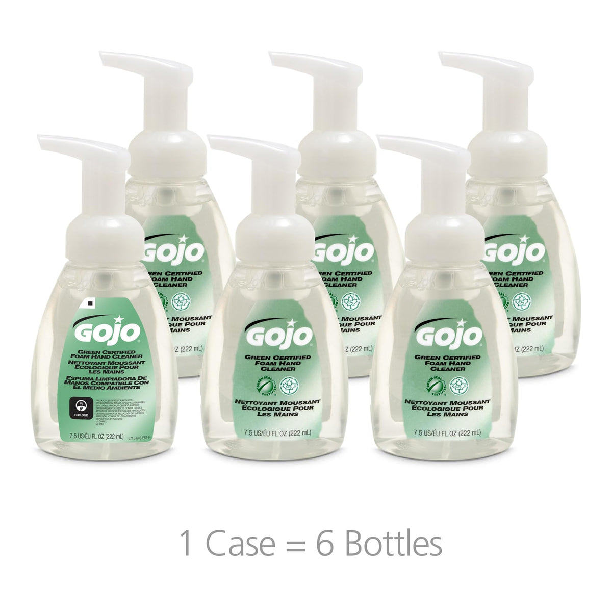 ® Green Certified Foam Handwash by GOJO – 7.5 Fl Oz (Pack of 1), Bamboo, Clear, Model 5715-06