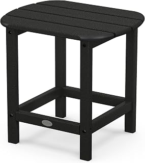 Polywood SBT18BL South Beach 18" Outdoor Side Table, Black