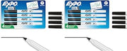 EXPO Low-Odor Dry Erase Markers, Ultra-Fine Tip, Black, 4 Count (Pack of 2)