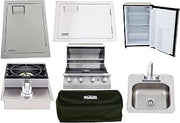 Best of Backyard L-60000 Built in BBQ Natural Gas Package combination 6 pc combo