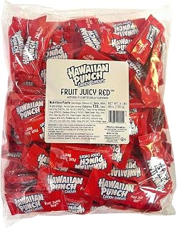 Adams & Brooks Hawaiian Punch Fruit Juicy Red Candy Chews, 3 Pound Bag (Pack of 1) - Individually Wrapped Bulk Chewy Fruity Candy for Party, Baby Shower, Buffet, Parade, Office Bowl - Kosher Certified