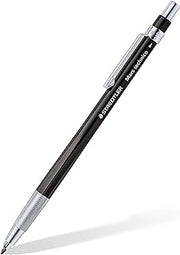 STAEDTLER Mars Technico 780 C-9 leadholder Pencil with HB Lead, Black | Metal clip with integrated sharpens, HB indicator – for drawing – Art.-No. 780 C-9