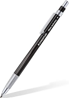 STAEDTLER Mars Technico 780 C-9 leadholder Pencil with HB Lead, Black | Metal clip with integrated sharpens, HB indicator – for drawing – Art.-No. 780 C-9