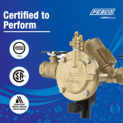 825Y Bronze RPZ Backflow Preventer with SentryPlus Sensor by Febco – 1 1/4 Inch, Bronze, Model F825FBV