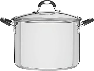Tramontina Solar Silicone 28 Cm Stock Pot, Stainless Steel, 11.9 liters