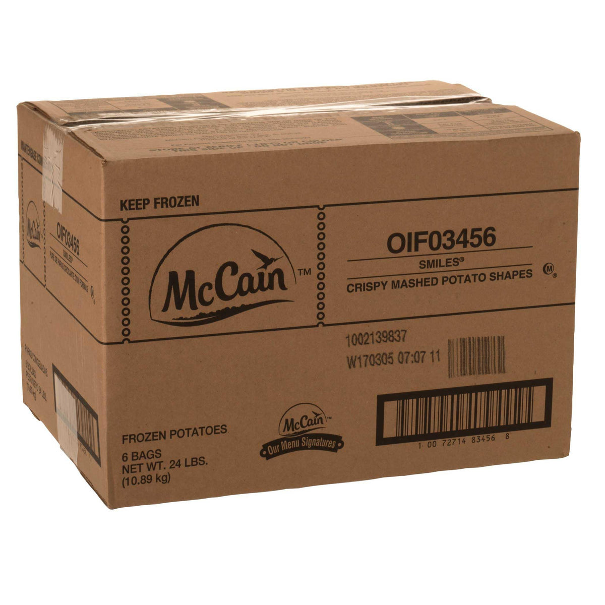Ore Ida Smiles Fun Shaped Mashed Potato by McCain – 4 Pound (Pack of 6), Pack of 6