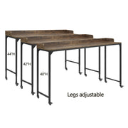 Sumter Adjustable Height Over-The-Bed Desk with Castors in Rustic Brown by Lexicon – Engineered Wood, Brown, Model 5963BR-22