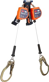 3M DBI-SALA Nano-Lok Edge Twin-Leg Personal Self-Retracting Lifeline 3500276, Cable, Steel Rebar Lock Hook, 8 ft. Class 2, ANSI