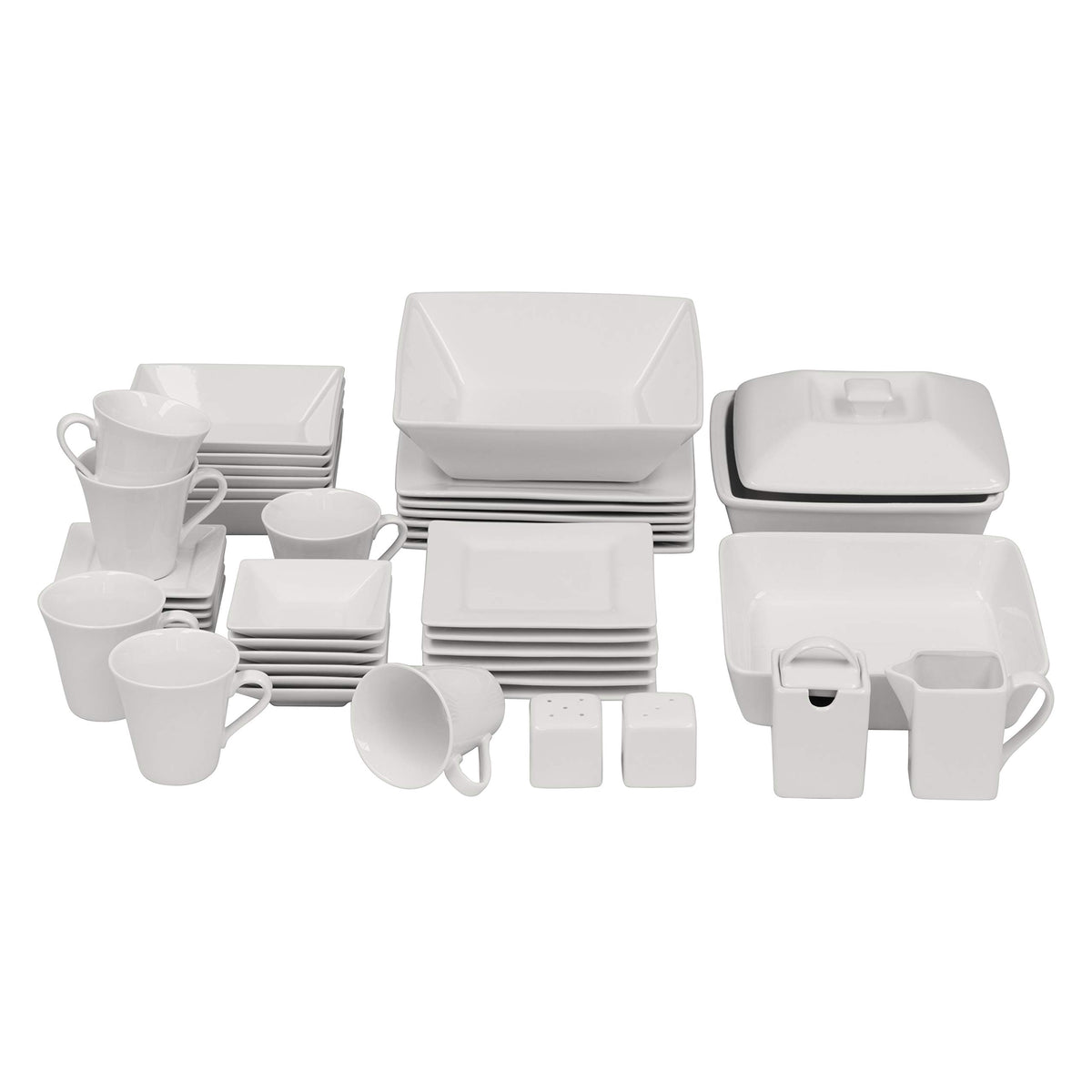 10 Strawberry Street Cream White / 45 PC / 1 Dinnerware Sets