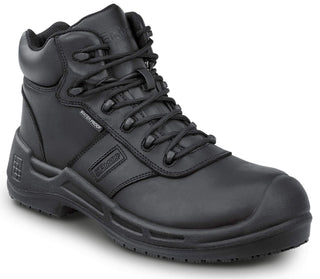Mens 6 Black MaxTRAX Composite Toe WP SRO Boot 12.0 M by SR Max – 12, Leather, Black, Model Lewiston