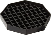 Winco 6" Black Plastic Drip Tray Octagonal (Set of 4) | Great for Beverage Stations, Spill Containment, Counter Protection and Drink Service