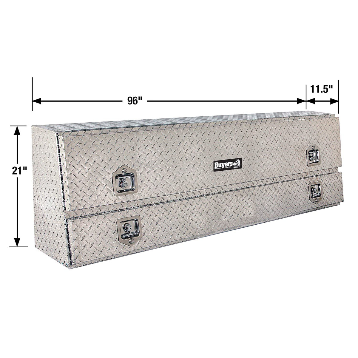 Buyers Products Company Silver Diamond Tread / 96 x 21 x 13.5 / One Compartment Truck Bed Toolboxes