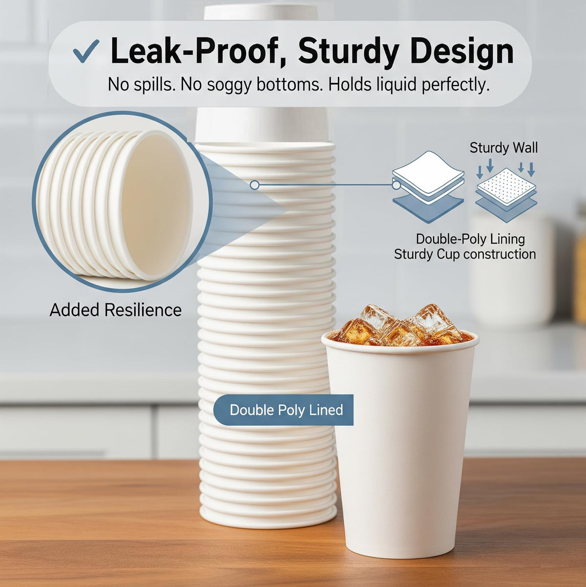 Karat 9 oz / White / C-KCP9W Cups