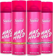 Suave Max Hold Hairspray, Scented & Unscented 4-Pack, 11 Oz Ea