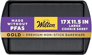 Wilton Gold Non-Stick Large Cookie Sheet, Made Without PFAS, 17.25x11.5 in.