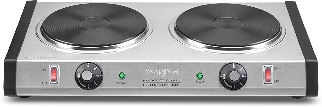 Waring Cast Iron Double Burner with Two 7.5" Electric Cooktops