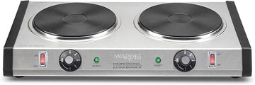 Waring Cast Iron Double Burner with Two 7.5" Electric Cooktops