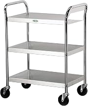 Manufacturing 479 K.D. Utility Cart, Stainless Steel, 3 Shelves, 500 lb. Capacity, Assembly Required, Chrome