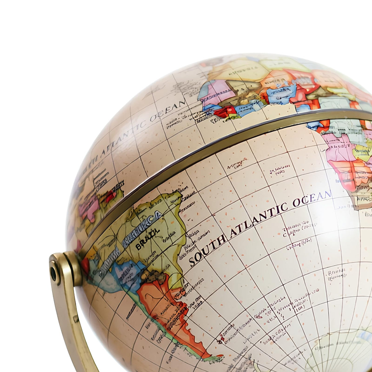 Mini Antique Globe by HOLMZCED – Plastic, Yellow, Model world globe