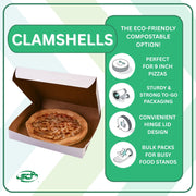 SOUTHERN CHAMPION TRAY 9" Length x 9" Width x 1-1/2" Height / White / 1 Bakery Take Out Containers