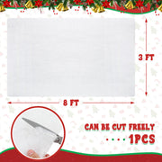 QZYL Snow Blanket, White Polyester Fiber, 3x8ft Rectangle
