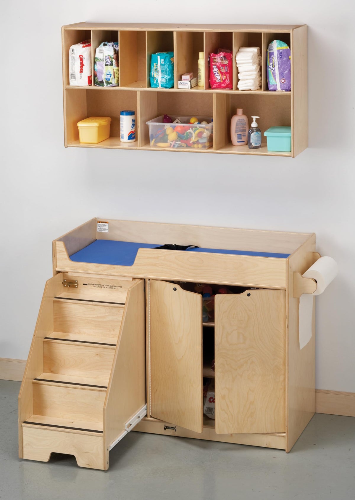 Diaper Organizer by Jonti-Craft – 1 count (pack of 1), Wood, Gray,red,black, Model 5141JC