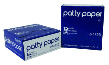 Durable Packaging Patty Paper, 4.75" Width, 5" Length (Pack of 24,000)