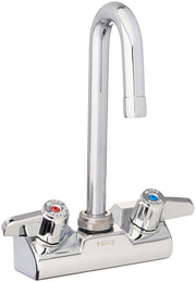 Equip Brass 4" Wall Mount Faucet with 3" Swivel Gooseneck by T&S Brass – Brass, Model 5F-4WLX03
