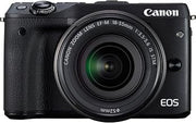 Canon EOS M3 Mirrorless Camera Kit with EF-M 18-55mm Image Stabilization (is) STM Lens - Wi-Fi Enabled (Black) (Renewed)