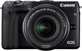 Canon EOS M3 Mirrorless Camera Kit with EF-M 18-55mm Image Stabilization (is) STM Lens - Wi-Fi Enabled (Black) (Renewed)