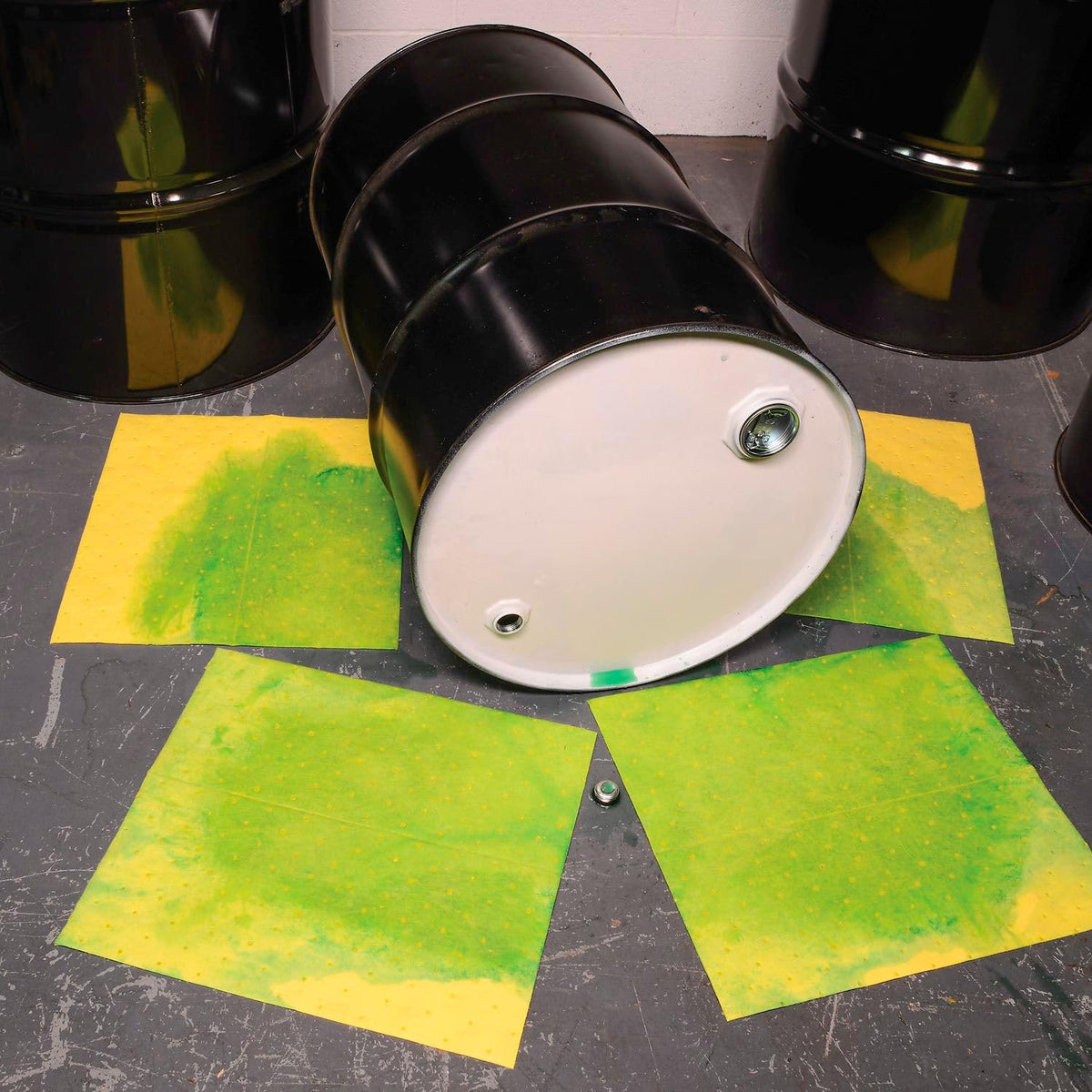 Hazmat Sorbent Pads by Global Industrial – Polypropylene, Yellow, Model H1PH100