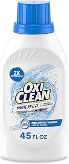 OxiClean White Revive Whitener Laundry Liquid Additive, 45 fl oz | Revives Whites, 40% Better Whitening, Stain Remover, Water-Activated Oxygen Bleach, Chlorine Bleach Alternative, Color Safe