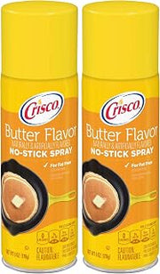 Crisco No-Stick Cooking Spray, Butter, 6 Ounce (Pack of 2)