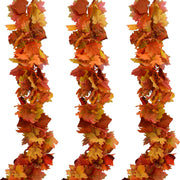 Onetoy Maple Leaf Garland, 6 Ft, Set of 3, Artificial Fall Vine