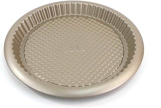 Chicago Metallic 5228729 Arch Textured Non-Stick Round Tart Baking Pan, 11-Inch, Champagne