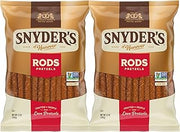 Snyder's of Hanover Pretzel Rods, 12 Oz Bag, (Pack of 2)
