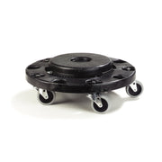 Carlisle FoodService Products Bronco Trash Can Dolly by SPARTA – 17.88 X 17.88 Inches (Pack of 1), Polypropylene, Black, Model 3691103