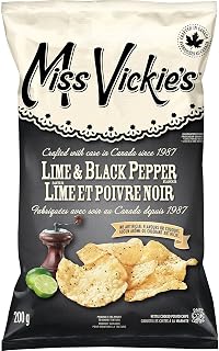 Miss Vickie's Kettle Cooked Lime & Black Pepper Chips 200g/7.1 oz {Imported from Canada}