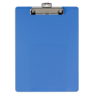 Plastic Clipboard by Officemate – 4 1/4" x 5 3/4" x 5", Plastic, Blue, Model OIC83048