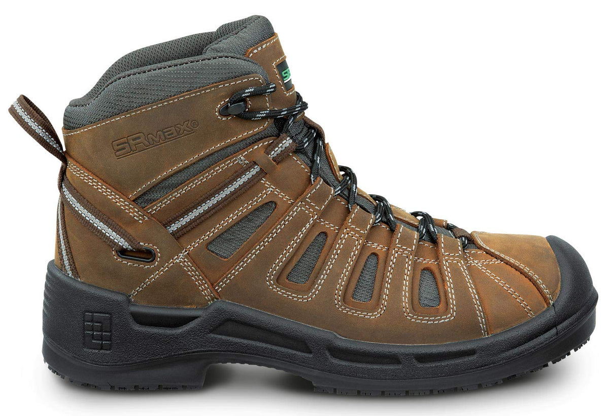 Mens Brown Concord MaxTRAX Composite Toe WP SRO Hiker 10.5 M by SR Max – 10.5, Leather, Brown