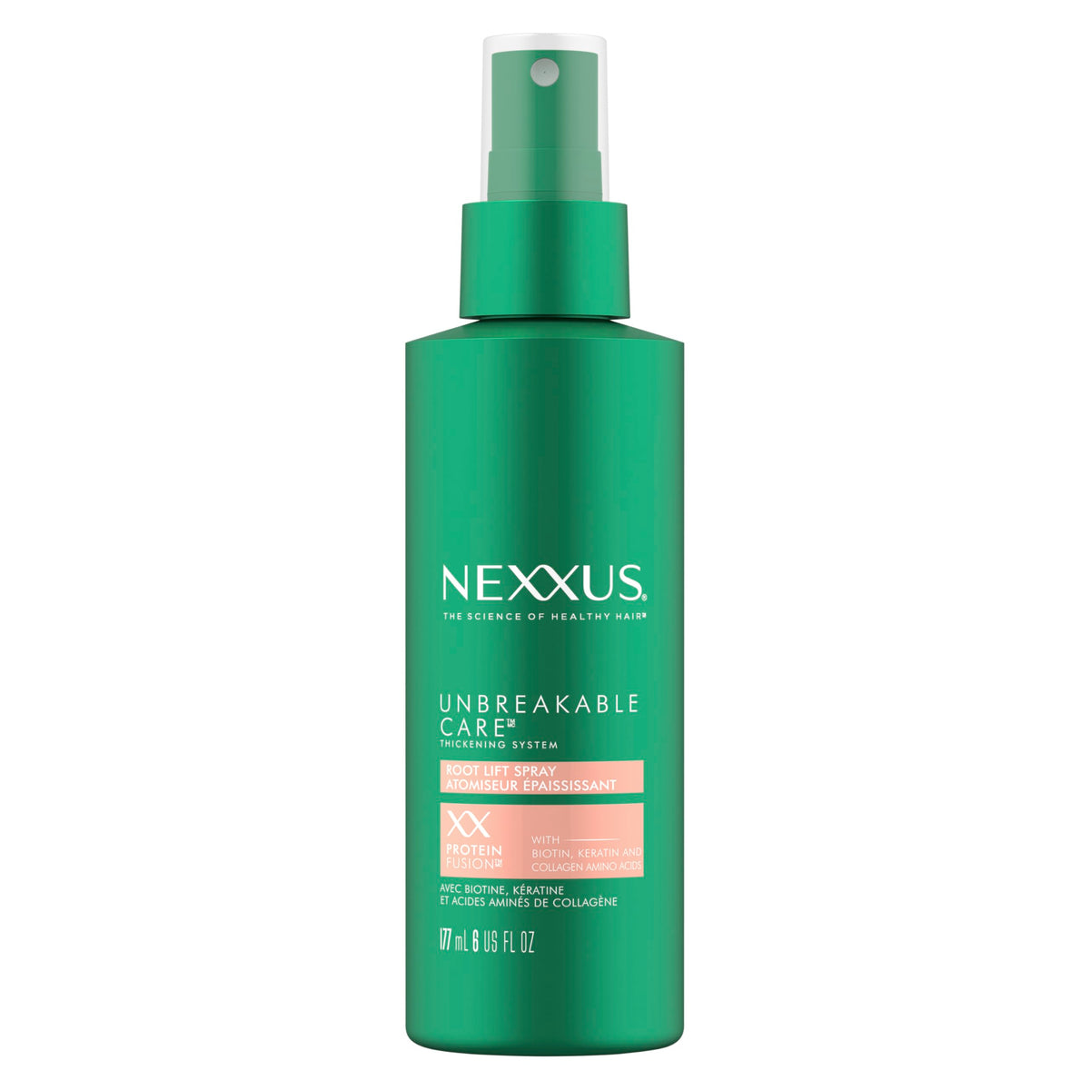 Root Lift Thickening Spray Unbreakable Care with ProteinFusion Blend of Biotin by Nexxus – 6 Fl Oz (Pack of 1), Green, Model 605592007972