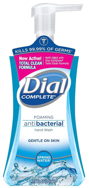 Complete Antibacterial Foaming Hand Soap by Dial – 37.5 Fl Oz (Pack of 1), Spring Water/Fresh Pear, Model 00017000183961