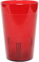 Thunder Group PLTHTB010R Tumbler, 9-1/2 oz., Textured Exterior, Scratch and Impact Resistant, Stackable, Dishwasher Safe, Plastic, red, Pack of 12