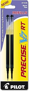 Pilot 77278 Refill for Precise V7 RT Rolling Ball, Fine Black Ink, 2/Pack