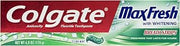 Colgate Max Fresh Toothpaste with Mini Breath Strips, Clean Mint, 6 Ounces (Pack of 6)
