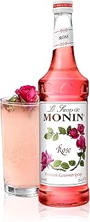 Monin Rose Syrup for Drinks - Gluten Free - 750 ml / 25.4 fl oz