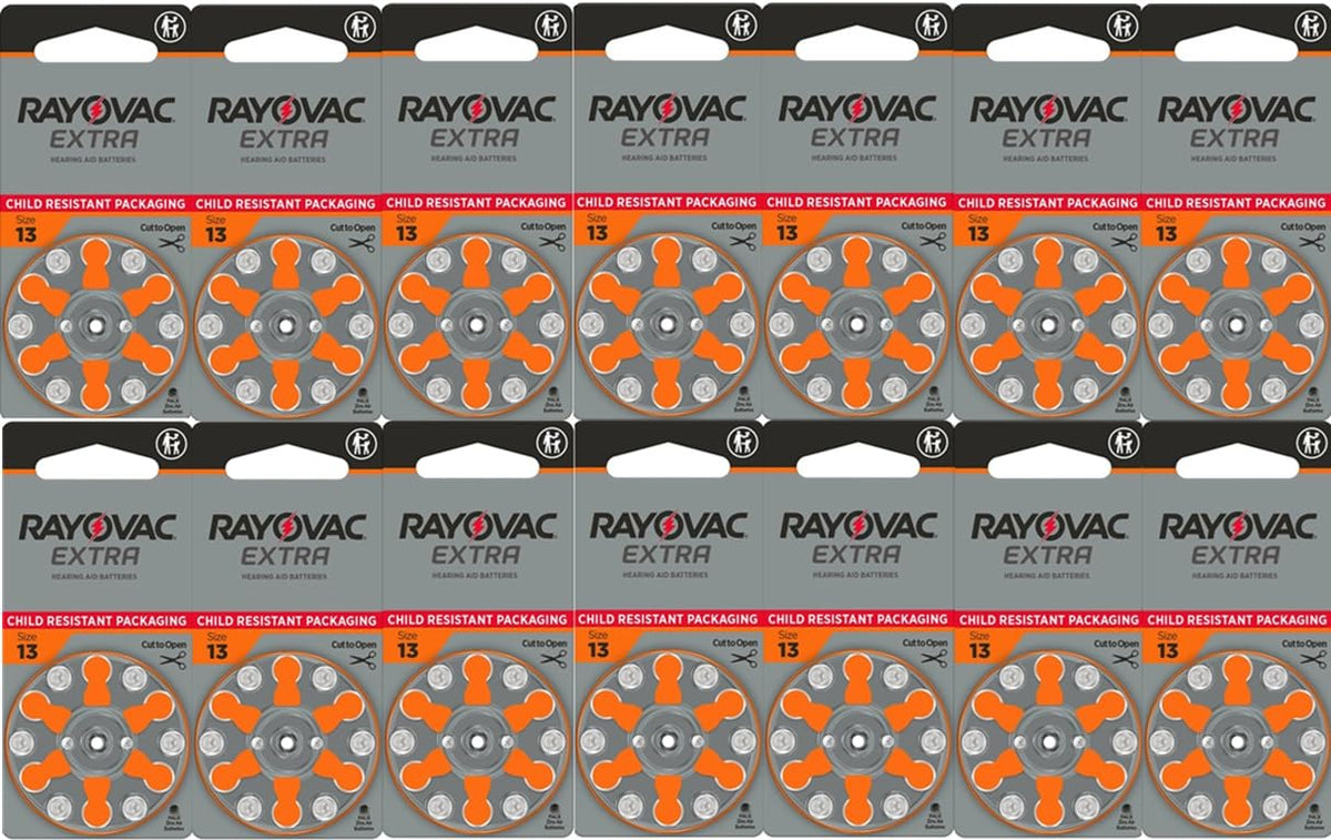 Extra Hearing Aid Batteries by Rayovac – Pack of 80, Model Hengulus